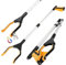 RISVOWO 32 Aluminium Müllzange, Faltbare Greifer Greifzange, 81CM Lang Greifzange mit Magnet, Langer Müllgreifer, rutschfest Gummi Greifer, Müllgreifer für die Müllabfuhr, Abfallsammlung