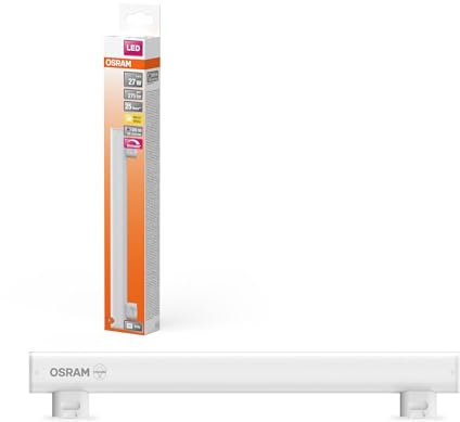 Osram LEDinestra stabförmige LED-Lampe aus gefrostetem Kunststoff, S14s Fassung, dimmbar, warmweißes Licht mit 2700 K, 30 cm lang, 3 W, 275 lm, ausgezeichnete Farbwiedergabe mit CRI 90, EEK F.