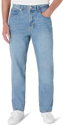 Amazon Essentials Men's Rigid Loose Fit Jeans, Vintage Blue, 34W x 32L