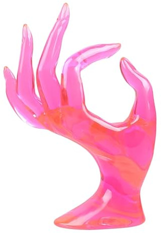 Healeved Ring Display Holder Hand Mannequin Rack Plastic Ring Stand for Jewellery Display Holder for Home Organisation Portable Jewellery Accessory Tower 18.00 X 17.00 X 12.00 Cm