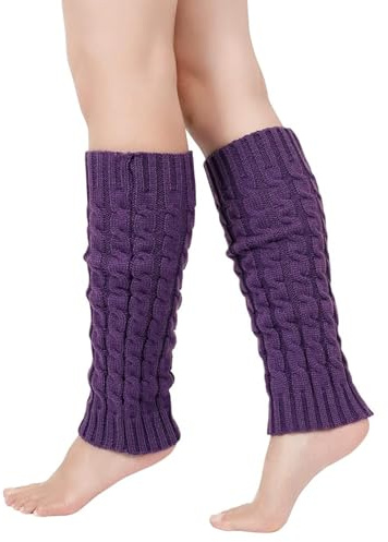 GoGou Jambière Femme Jambières Guêtres Chaud Tricotés Longues Chaussettes Chaudes d'Hiver pour Femme et Fille