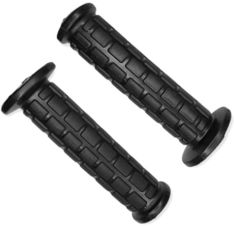 cyclingcolors Poignées de Guidon Moto 130 mm Gauche 7/8 (22 mm) Droite 1 (24 mm) revêtement antidérapant Installation Facile Scooter Moto Cyclo, Noir