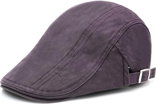 HIQUACC Vintage Flat Cap for Men Newsboy Irish Beret Driving Cabbie Hat
