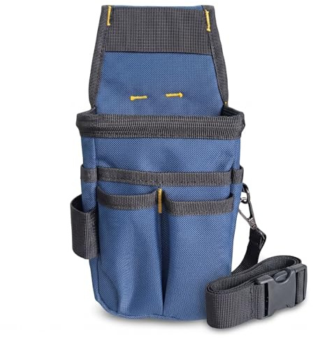 JIAC Bolsa Cinturón de Herramientas de 600D Oxford Porta Herramientas Electricista Multiusos Profesional con Cinturon de Nailon Ajustable para Carpintero Electricistas Técnicos （Azul）
