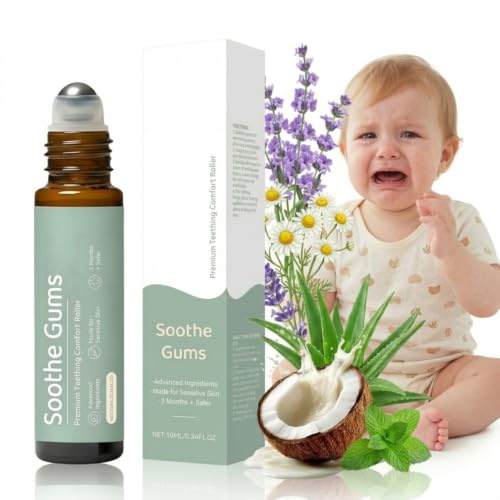 Teething Relief Roller, Baby Teething Roller, Teething Roller, Teething Roller Baby Relief, Reduce Teething Discomfort,Gentle Teething Oil Roller