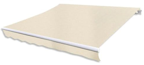 hliofuir Toldo con brazo articulado, manual, 300 x 250 cm, color crema – toldo de protección solar manual con marco de aluminio y soporte de pared para terraza, jardín y exterior