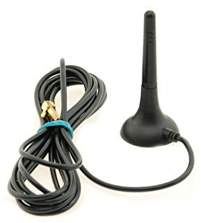Alda PQ Antenna con supporto magnetico per 2G (GSM), 3G (UMTS), 4G (LTE) con MCX/M-RA spina e 2,5m cavo 2,2 dBi guadagno