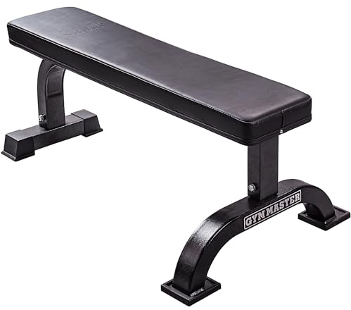 GYM MASTER Heavy Duty Flat Weight Bench - Strong 310kg Design with Thick Padded Cushion