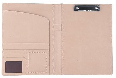 Professional Business Padfolio Multifunzionale in Pelle PU con Tasche – Cartella Portablocco per Blocco A4 con Porta Carte di Credito per Business Design, Nero