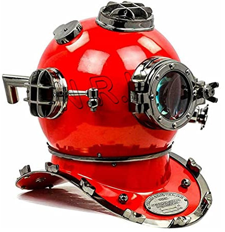 Nautical Replica Hub Tauchhelm Mark V Deep Sea Taucherhelm, 45,7 cm, Rot