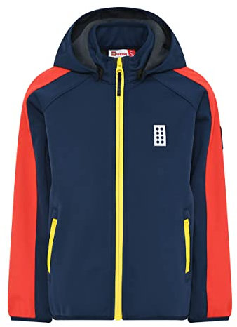 Lego Wear Unisex Lego Wear Jungen Softshell mit Kapuze Wassersäule 8.000, Wasserabweisend, Winddicht Lwsejoun 6 Shell Jacke, 342, 92 EU