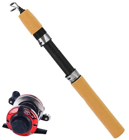 Ensemble moulinet de canne à pêche sur glace, moulinet ultra lisse, équipement de pêche portable, accessoires de pêche légers pour réservoirs, lacs, radeaux, pêche en plein air