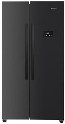 Bauknecht SBS C90 BL Dual Cool Total NoFrost Side by Side Kühlschrank / 532 Liter Nutzinhalt / 177 cm Höhe/Inverter Kompressor/Superkühlfunktion, schwarz