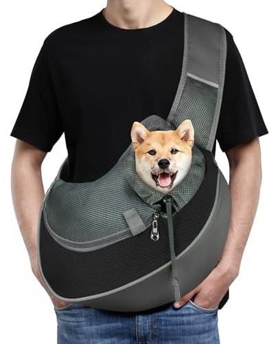 AUYAO Borsa da Viaggio per Cani, Regolabile Borsa da Trasporto per Cani Piccoli, Trasportino da Passeggio per Cane, con Tasche, Marsupio per Cane/Gatto Fino a 5 kg, per Passeggiata e all'Aria Aperta