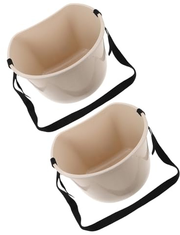 BESPORTBLE Cesto Multifunzionale per la Raccolta da Giardino con Tracolla, Secchio per Verdure e Bacche in Plastica Resistente, Set da 2 Pezzi da 22 Libbre, per Raccolta di Frutta e Ortaggi