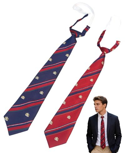 ZAMXHUG 2 Corbata, Patrulla Clásica, Corbata Niño, Accesorios De Ropa, Adecuados Para Ceremonias, Actuaciones, Bodas (Rojo + Azul)