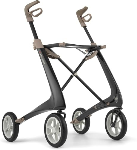 byACRE Carbon Ultralight Rollator | Världens lättaste kolfiberrollator – bara 4,8 kg | Kan användas inomhus och utomhus | Hopfällbar och lätt för bagagerum och resor | 5 års garanti