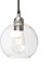 Yosoan Nordic Industrial Glass Ball Pendant Lights, Kitchen Dining Room Pendant Light Ceiling, Decorative Lighting, E27 Base (Brushed)