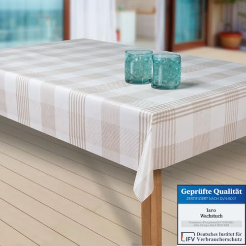 laro Wachstuch-Tischdecke Abwaschbar Garten-Tischdecke Wachstischdecke PVC Plastik-Tischdecken Eckig Meterware Wasserabweisend Abwischbar |22|, Größe:90x120 cm