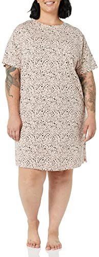 Amazon Essentials Chemise de Nuit en Jersey pour Femme, Rose, léopard, S