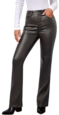 GRAPENT Winter Pants - Wide Legged, High Waisted Trousers - Espresso Color - Size M (8, 10)