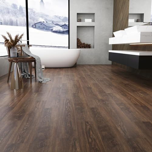 FLOREXP Vinyl Flooring - Wood Flooring Peel and Stick Floor Tiles Self Adhesive Floor Planks 2mm 36 Packs Waterproof for Kitchen Living Room Floor Planks (54Sq.Ft,IPA)