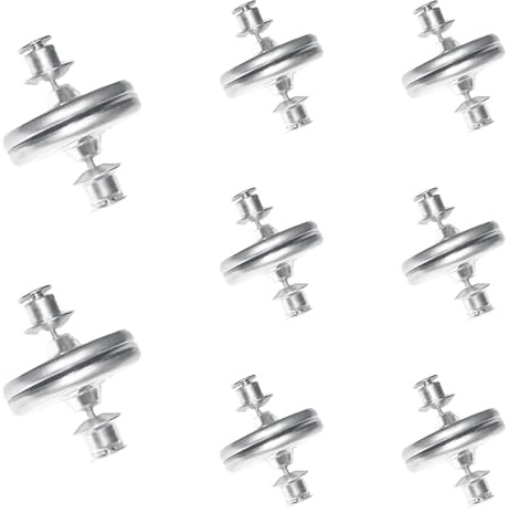 Buaak 8 Pcs Curtain Magnets Clips, Removable Round Magnetic Holdback Buttons, Shower Curtain Magnets, Tool-Free for Curtains, Shower Liners, Prevent Light Leakage for Bedroom, Office, Gazebo