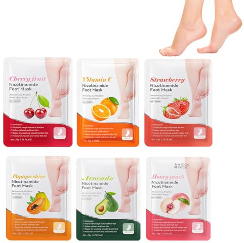 6 Paia Maschera Per Piedi, Maschera Piedi Esfoliante, Maschera Piedi Idratante, Maschera Piedi Nutriente Intensiva, Maschera Per Piedi Callosi, Idratare E Sbiancare I Piedi