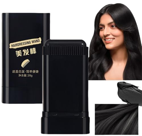 Safe and Convenient Comb Hair Dye,Waterproof and Sweat-Proof Hair Dye Comb,Hair Dy-e Comb Applicator for Root Touch Up,Hair Dy-e Concealer for Men & Women,Hair D-ye for Grey Hair Cover Up,Black