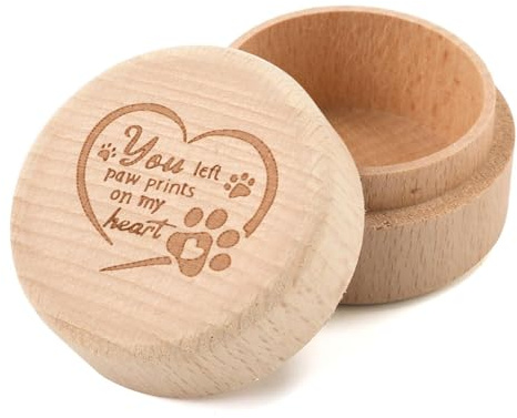 Boîte à cendres pour animaux de compagnie - Boîte de rangement pour urnes pour chiens, boîte à mémoire de tête | Boîte en bois gravée pour animaux de compagnie