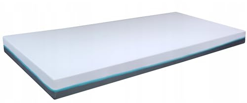 BDW Colchón de espuma – Colchón de espuma con funda – Colchón de doble cara cuerpo – propiedades antialérgicas, es de suavidad media y suficientemente flexible (190 x 90 x 8 cm)