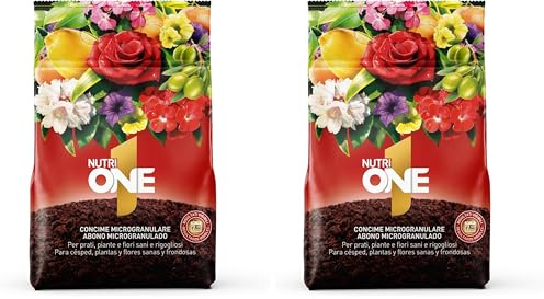 Abono granulado para todo tipo de Plantas y Flores. Fertilizante Concentrado microgranulado Premium. Ingredientes naturales y resultados visibles en 7 días. (Paquete de 2)
