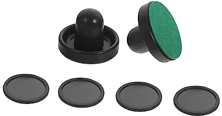 Toddmomy Set Accessori per Hockey da Tavolo Spingitori e Dischi in Plastica Nera, Sostituzione per Tavoli da Gioco Ricreativi, Sensazione Confortevole
