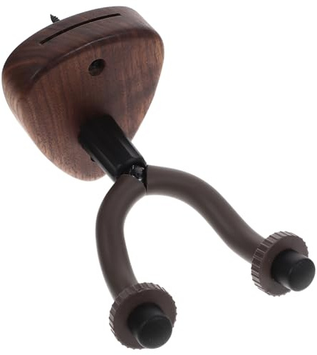 UPKOCH Adjustable Angle Guitar Wall Hanger Holder for Acoustic Electric Ukulele Sturdy Walnut Hook Rack for Home Concert Display Easy Installation Versatile String Instrument Mount