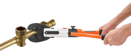 Rörpressstång hydraulisk, 10T presskraft professionell rörpress med 9 matriser för kopparrör, rostfritt stålrör (12–32 mm), pressverktyg för rehau-montering och sanitär installation