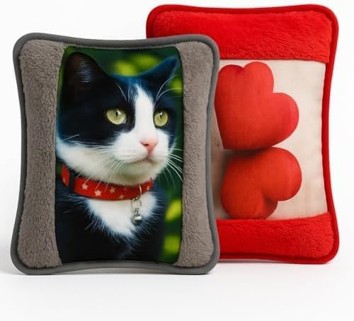 Set da 2 Scaldamani Elettrici in Peluche con Tasche – Borsa Acqua Calda Riscaldante Riutilizzabile, Morbida e Sicura, Perfetta per le Mani, Pancia e Schiena