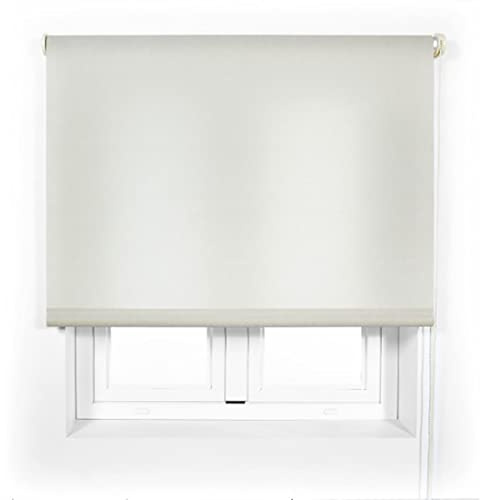Acomoda Textil - Estor Translucido Liso de Fácil Instalación. Persiana Enrollable para Ventanas y Puertas (Beige, 150x180 cm)