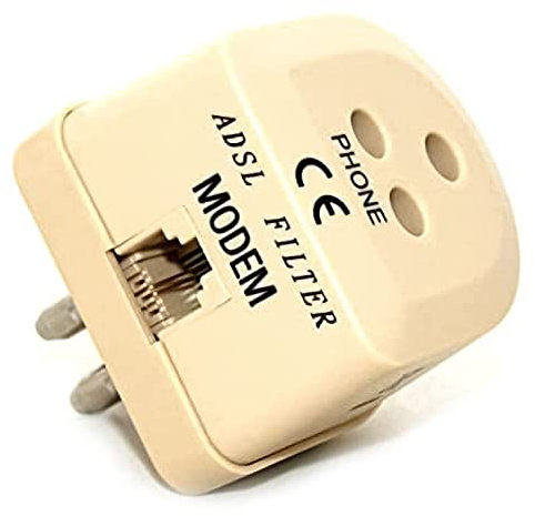 Life Adattatore filtro tripolare ADSL 6 bobine per rete telefonica, spina telefonica 3 poli, filtro ADSL