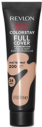 Revlon Liquid Foundation, ColorStay Face Makeup for Normal and Dry Skin, Longwear Full Coverage with Matte Finish, Oil Free, Nude, 1.0 Fl Oz