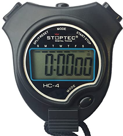 Stoptec Stoppuhr HC-4 - Digitale Stoppuhr mit großem Display | Hobby | Sport | Freizeit | spritzwasserfest | für Kinder geeignet