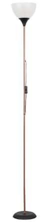 MiniSun | Modern Copper and Black Uplighter Floor Lamp with a White Shade | Floor Lamps & Torchieres, Home Décor, Improvement & Lifestyle Essential
