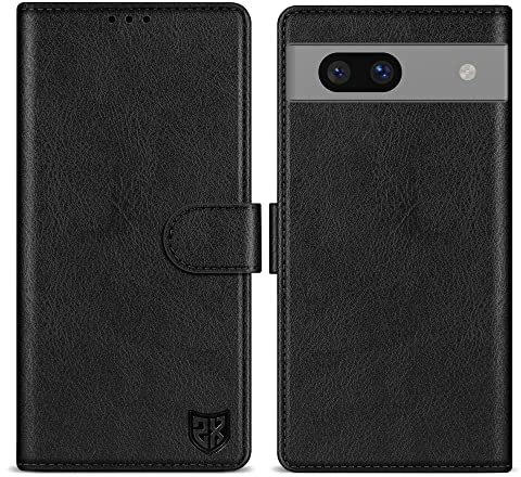 ZZXX for Google Pixel 7A Wallet Case with [RFID Blocking] Card Slot Kickstand Magnetic Closure Leather Fold Flip Protective Phone Case for Pixel 7A Case Wallet(Black-6.1 inch)