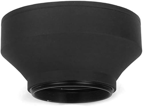 Parasol de goma 3 en 1 plegable de goma de 3 fases para objetivo 62 mm. Compatible con Canon compatible con Nikon