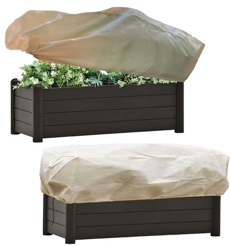 Bio-Blumenkastenabdeckung, Frostschutzabdeckung, schützt die Blumen im Balkon-Blumenkasten vor Schäden durch leichten Frost oder Wind und Regen sowie vor dem Picken durch Vögel-100*45*40cm-2 Stück