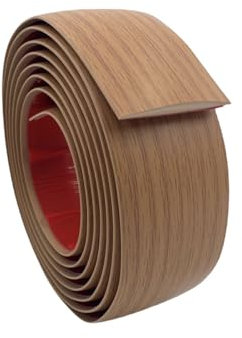 Übergangsleiste Selbstklebend，Vinyl Abschlussprofil Holzmaserung Abdeckleisten PVC Fußböden Bodenbelag Türleiste,Türschwellen Leiste，Flacher Laminatprofil-Bodenbelag-Randstreifen (Gelbe Eiche，2mX4cm)