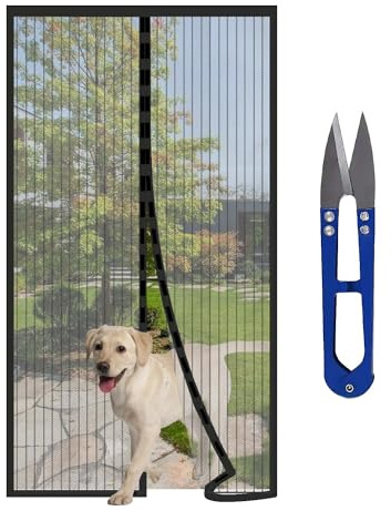 Magnetic Fly Screen Door, 220 x 120 cm, Insect Protection Balcony Door, Fly Curtain 10 x Stronger, Curtain for Balcony Door, Living Room, Sliding Door, Patio Door, White