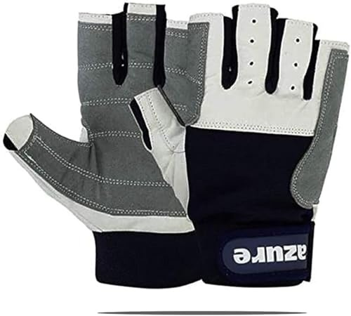Azure AMARA - Guantes resistentes de alta calidad, color azul marino, palma reforzada, transpirables, los mejores guantes para esquí, equitación, correr, senderismo, pesca, vela en interiores y