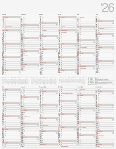 rido/idé 7033665006 | Plakatkalender Mod. Vertikal 2026 | 700×900 mm