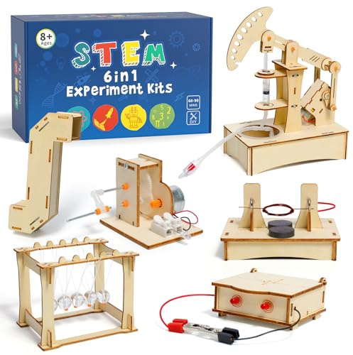 STEM Toys Age 8 9 10 11 12 13 14, Science Experiments for Kids, Science Kits for Kids, Wooden Engineering Kits, Electronics Kit for Kid, Activity Toys Gifts for 8 9 10 11 12 13 14 Year Old Boys