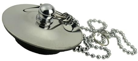 Tappo di scarico multifunzione per lavandino e vasca con catena da 50 cm, set di tappi per bagno e lavandino, con catena da 50 cm, accessorio per uso domestico